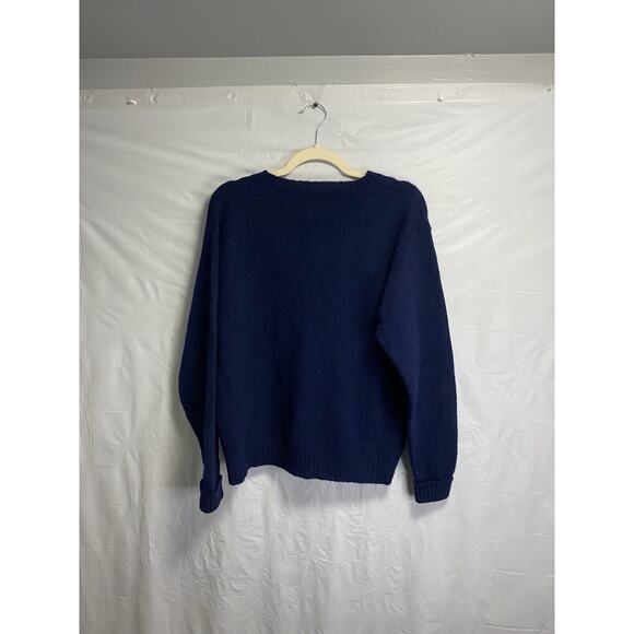 Arizona Jean Company Women’s Pullover Sweater Size XL‎ Shetland Wool Navy V-Neck - Picture 3 of 3